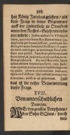 XVIII. Von unterschiedlichen Puncten.