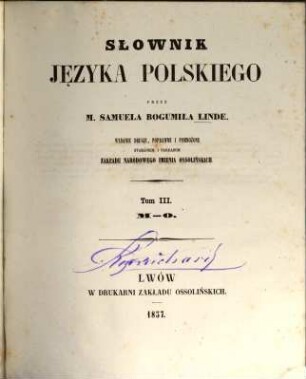 Słownik języka polskiego, 3. M - O