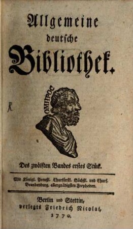 Allgemeine deutsche Bibliothek. 12. 1770