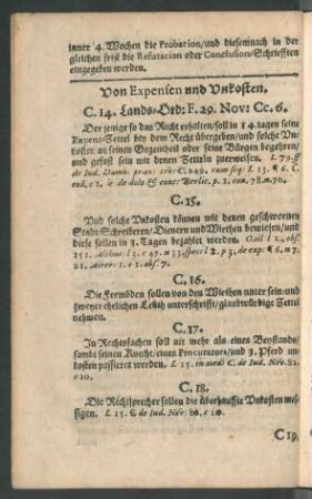 Von Expensen und Unkosten