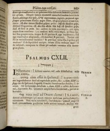Psalmus CXLII.
