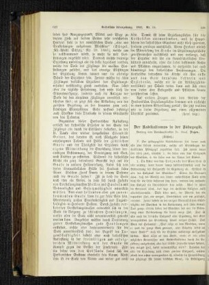 ¬Der¬ Radikalismus in der Pädagogik : Vortrag ; (Schluß)