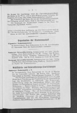 Organisation der Studentenschaft