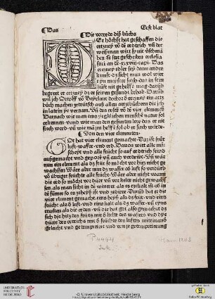 Ortolf von Baierland: Arzneibuch, Augsburg: Anton Sorg, 11. August 1479 (GW M28456)