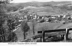 Kirnitzschtal-Saupsdorf. Blick auf Saupsdorf, Ansichtskarte