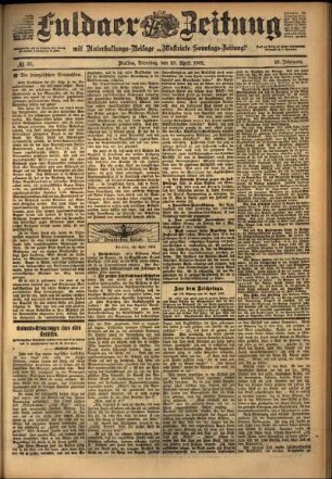Ausgabe vom Dienstag, den 29. April 1902.