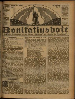 Ausgabe vom Sonntag, den 15. Oktober 1922.