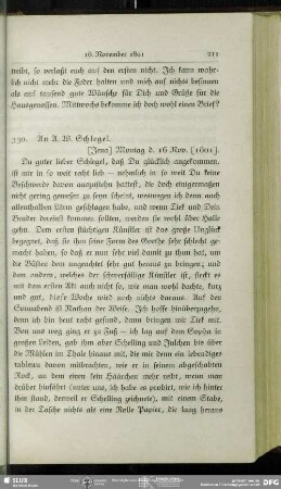 Caroline von Schelling an August Wilhelm von Schlegel, Jena, 16.11.1801