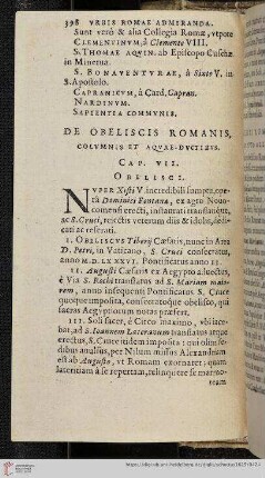 De Obeliscis Romanis, Columnis Et Aque-Ductibus