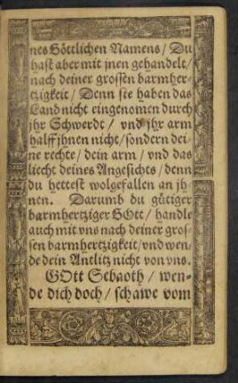 Gott Sebaoth/ wende dich doch ...