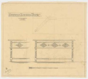 Mobiliar Herrenzimmer: Tisch 1:10