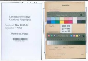 Entnazifizierung Peter Hornfeck , geb. 17.11.1900 (Dentist)