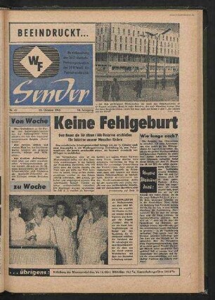 Betriebszeitung 'WF-Sender', Nr.41/1962 (18. Oktober 1962)