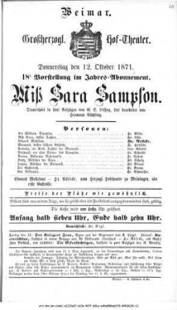 Miß Sara Sampson