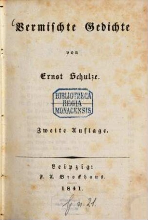 Vermischte Gedichte