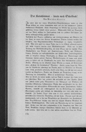 Der Katechismus -- heute noch Schulbuch!