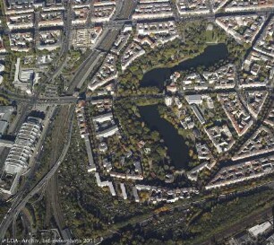 Lietzenseepark mit ehem. Dernburgplatz und Witzlebenplatz; Berlin, Charlottenburg-Wilmersdorf