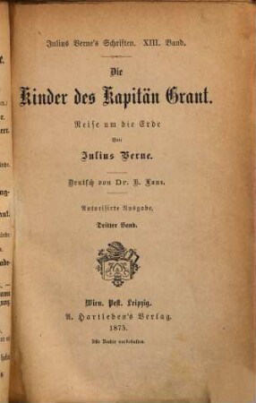 Die Kinder des Kapitän Grant : Reise um die Erde, 3