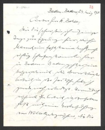 [Brief von Otto Selz an Julius Bahle vom 24. März 1935]