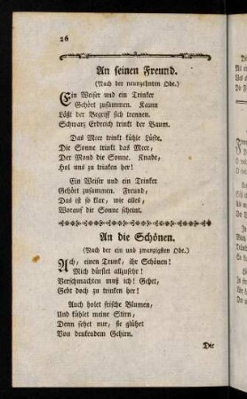 26-46, An seinen Freund. - An die Musen.