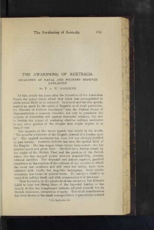 The Awakening of Australia