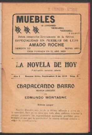 Chapaleando barro : Novela porteña