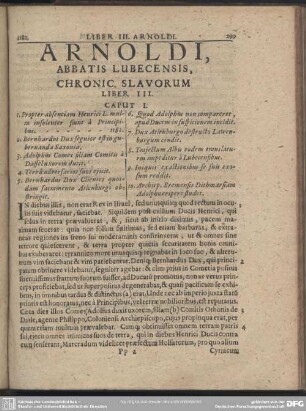 Arnoldi, Abbatis Lubecensis, Chronic. Slavorum Liber III.