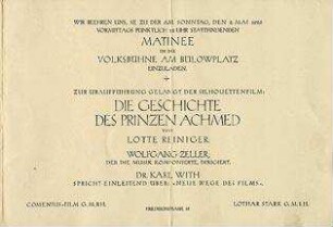 Einladung zur Filmpremiere