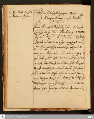 Brief von August Hermann Francke an Christiane Eberhardine, Kurfürstin von Sachsen und Königin von Polen.