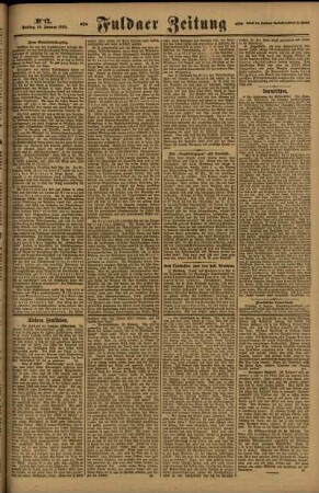 Zweite Ausgabe vom Freitag, den 16. Januar 1920.