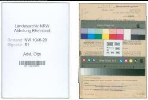 Entnazifizierung Otto Adel , geb. 05.12.1897 (Fernmelder)