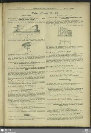 Patent-Liste No. 22