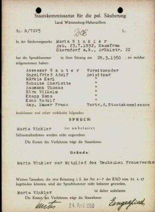 Winkler, Maria