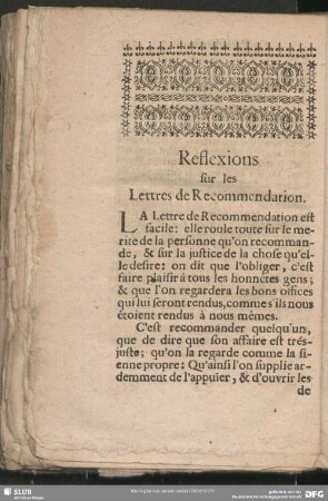 Lettres de Recommendation