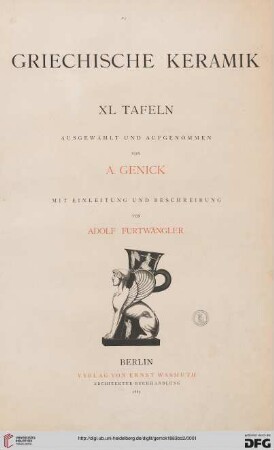 Tafeln: Griechische Keramik: XL Tafeln