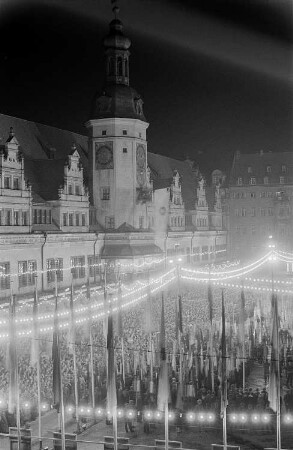 Lichtfest am Alten Rathaus anlässlich des II. Deutschen Turn- und Sportfestes