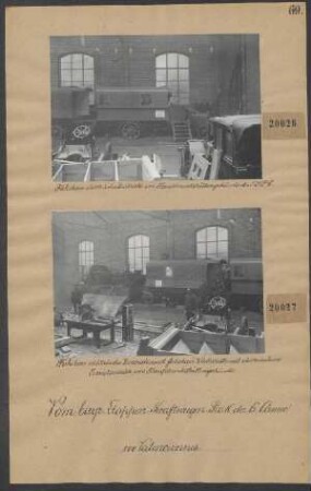 fahrbare elektrische Zentrale und fahrbare Werkstätte mit elektrischem Einzelantrieb im Hauptwerkstättengebäude