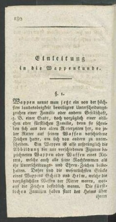 Einleitung in die Wappenkunde.