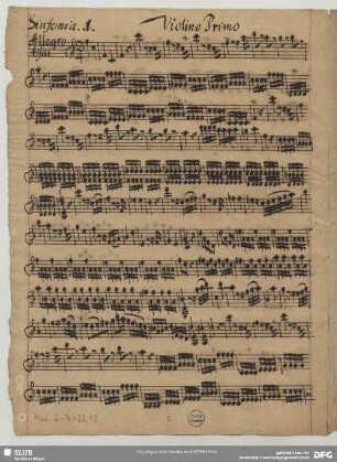 Anonymus, Sinfonien, F-Dur