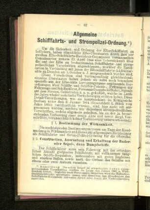 Allgemeine Schifffahrts- und Strompolizei-Ordnung.*)