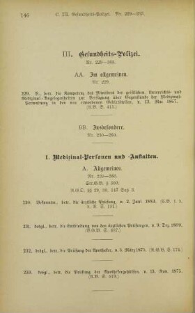 III. Gesundheits-Polizei.