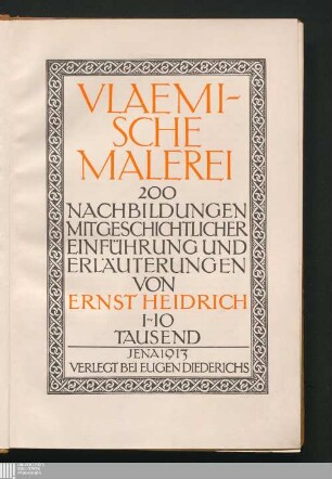 Vlaemische Malerei : 200 Nachbildungen mit geschichtlicher Einführung und Erläuterungen