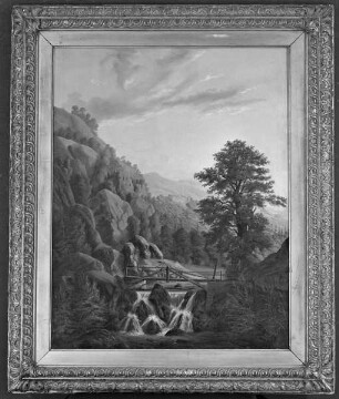 Gebirgslandschaft mit Wanderern