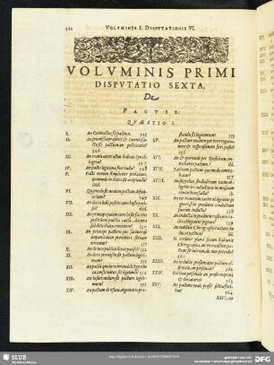Disputatio Sexta, De Pactis