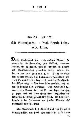 ¬Die¬ Sturmhaube : Phal. Bomb. Libatrix. Linn ; Taf., XV, Fig. 101