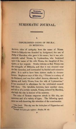 The Numismatic journal. 1. 1836/37