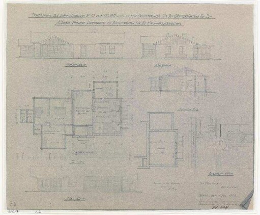 Bauplan Erweiterung des Bürogebäudes Südwestkirchhof Stahnsdorf