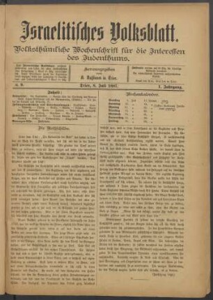 9: Nr. 9 vom 8. Juli 1887
