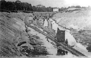 Bau des Teltowkanals