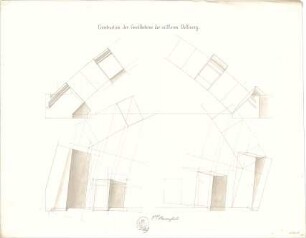 Thiersch, August ; Studienarbeiten - Gewölbesteine der mittleren Öffnung (Konstruktion)